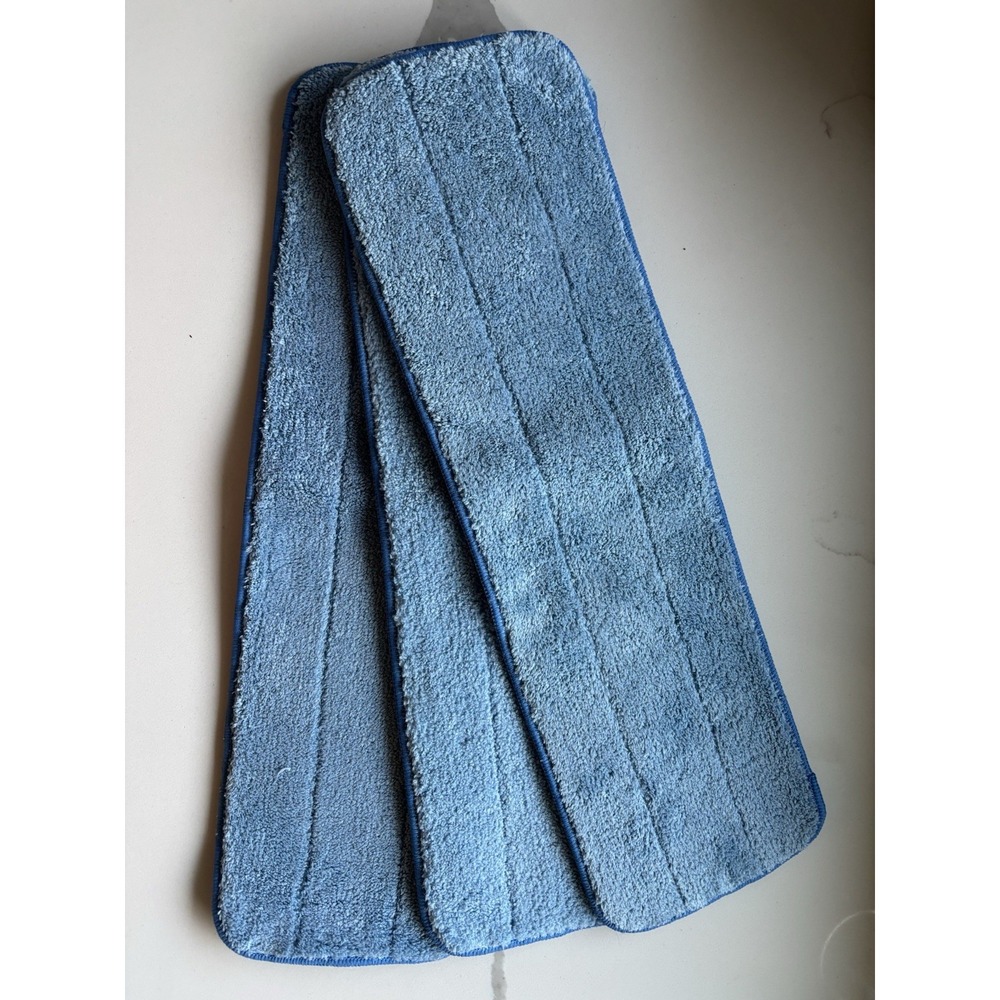 3 New STARFIBER The Original Microfiber Mop Pad Replacement Blue 5"x17"